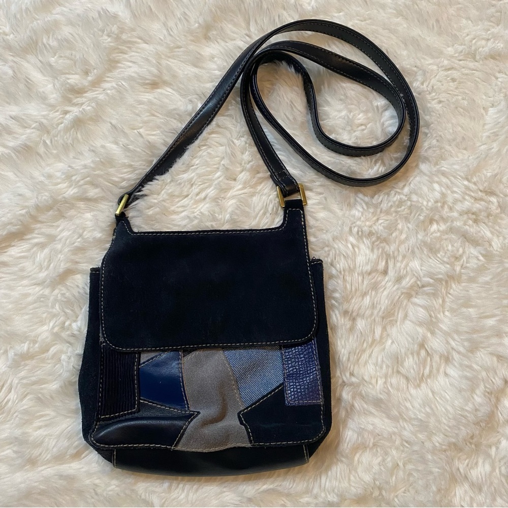 Q&A Y2K Crossbody‎ Shoulder Bag in Velvet Denim
